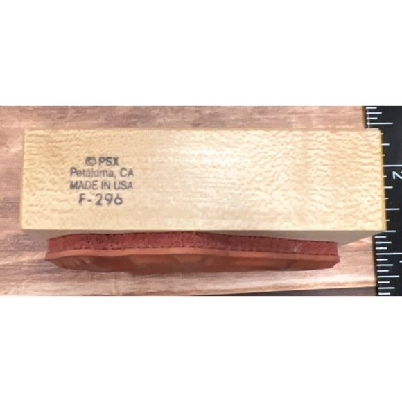 PSX F-296 Wood Mounted Rubber Stamp Beach Santa Summer Vibes Made In USA - Picture 3 of 3